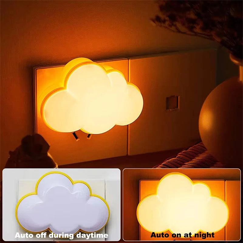 LED Motion Sensor Night Light Plug In Cloud
