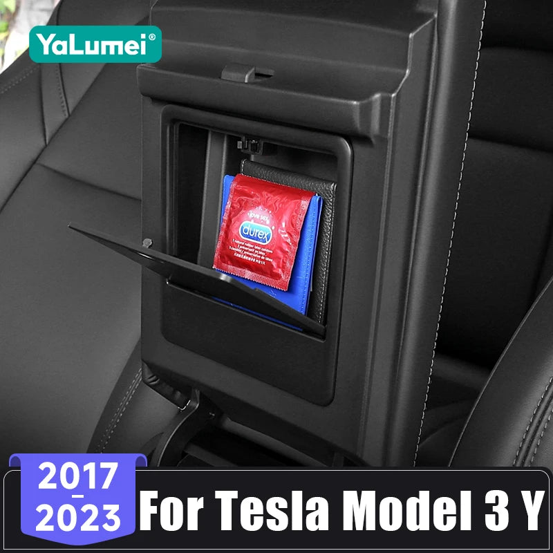 Tesla Model Y 2021-2024 Center Console Armrest Organizer | Hidden Storage Box