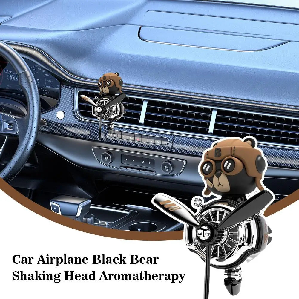 Shaking Head Air Freshener Helicopter Car Air Vent Fragrance Skull Doll Skeleton Car alternate view