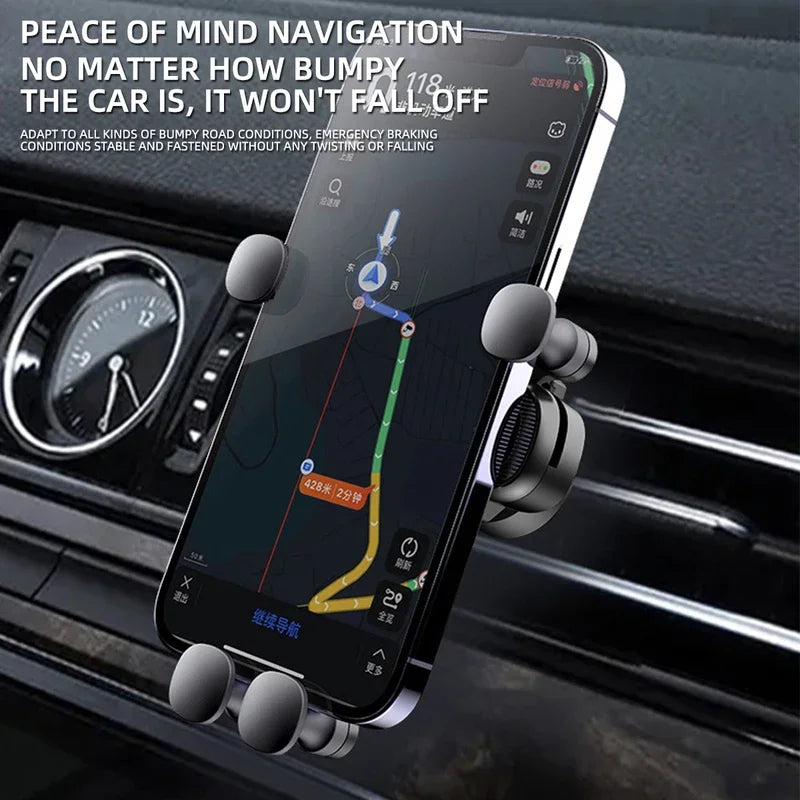 Universal Car Air Vent Phone Holder | Gravity Auto GPS Mount Stand additional angle