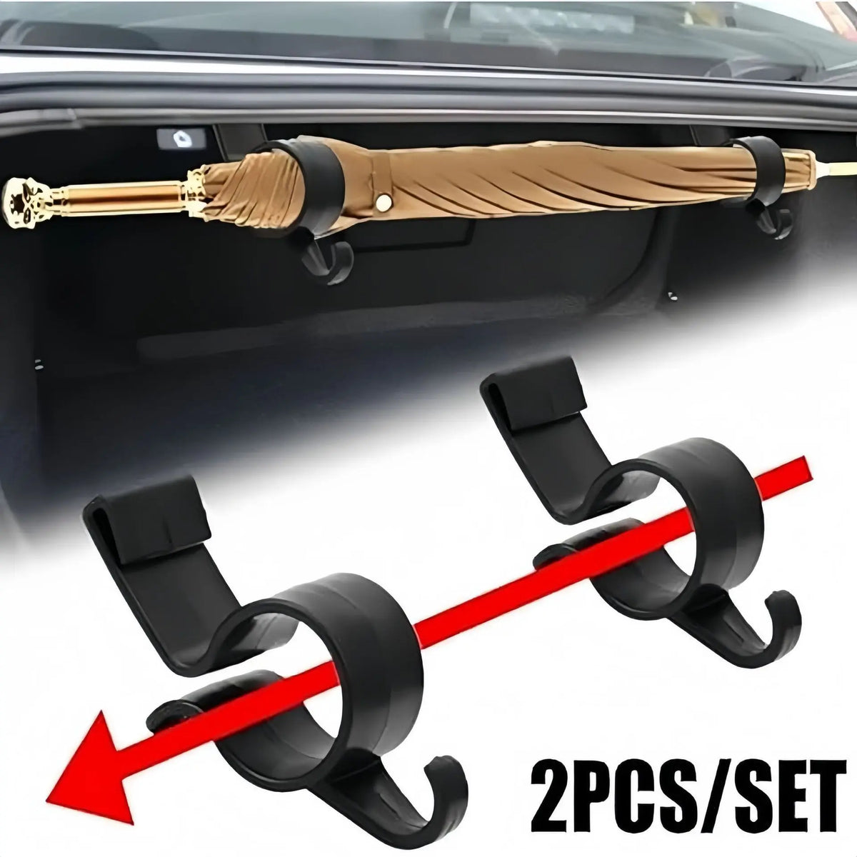 Car Seat Back Organizer with Hooks for Umbrella Towel Fishing Rod alternate view