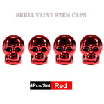 DSYCAR 4Pcs Skull Tire Valve Caps | Universal Dustproof Stem Caps detail view