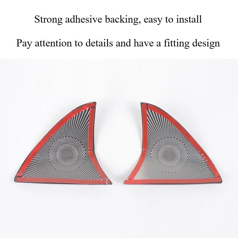 For Tesla Model Y Juniper 2025 Car Audio Speaker Cover Trim | Stainless Steel Sound F lifestyle view