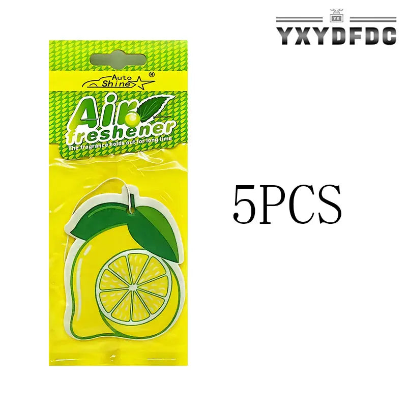 Fruit Car Air Freshener | Natural Aromatherapy Tea Paper Hanging Perfume close-up view
