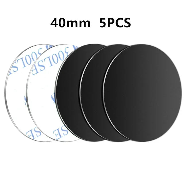 5PCS Car Phone Holder Metal Plate Magnetic Holder Round Square Sticker iron Sheet f additional angle
