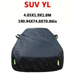Universal Full Car Cover | Outdoor Sun Snow UV Protection for SUV Sedan S-XXL alternate view