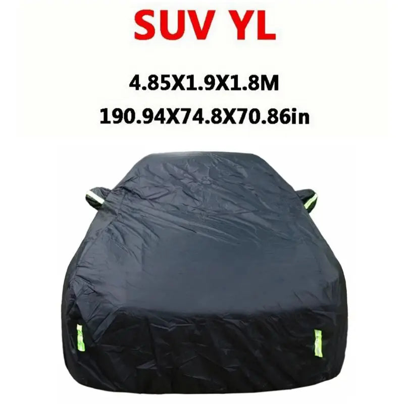 Universal Full Car Cover | Outdoor Sun Snow UV Protection for SUV Sedan S-XXL alternate view