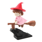 3D Drift Broomstick Car Dashboard Ornament Funny Witch Wizard Flying Figurine Auto Interior Decoration Accessories