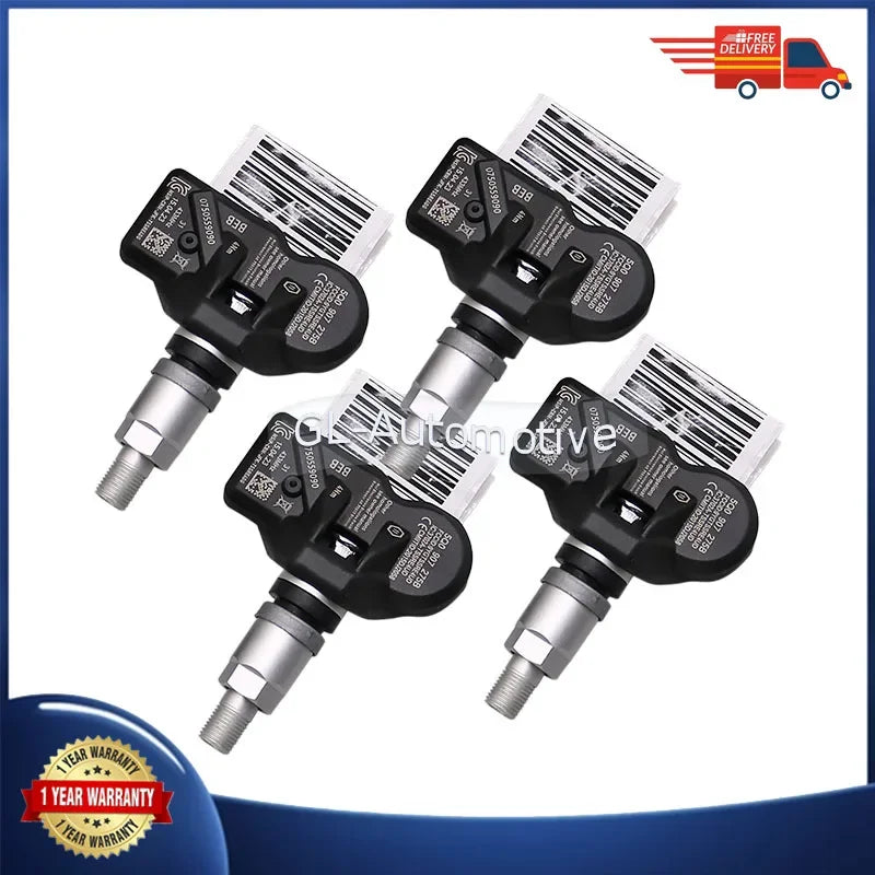 SET of 4 TPMS 433MHz Tire Pressure Monitor Sensor For Porsche Macan Panamera Taycan | Compatible wit
