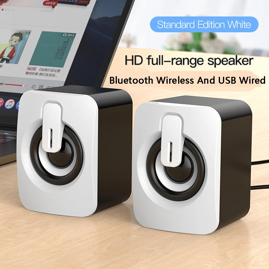 AyeBeau USB Computer Speaker | 2.0 Stereo Desktop Soundbar for PC Laptop lifestyle view