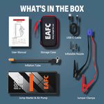12V Car Jump Starter 4 In 1 Car Wireless Tire Inflator Pump Air Compressor Power Bank Potable Battery Starting Fast Charging