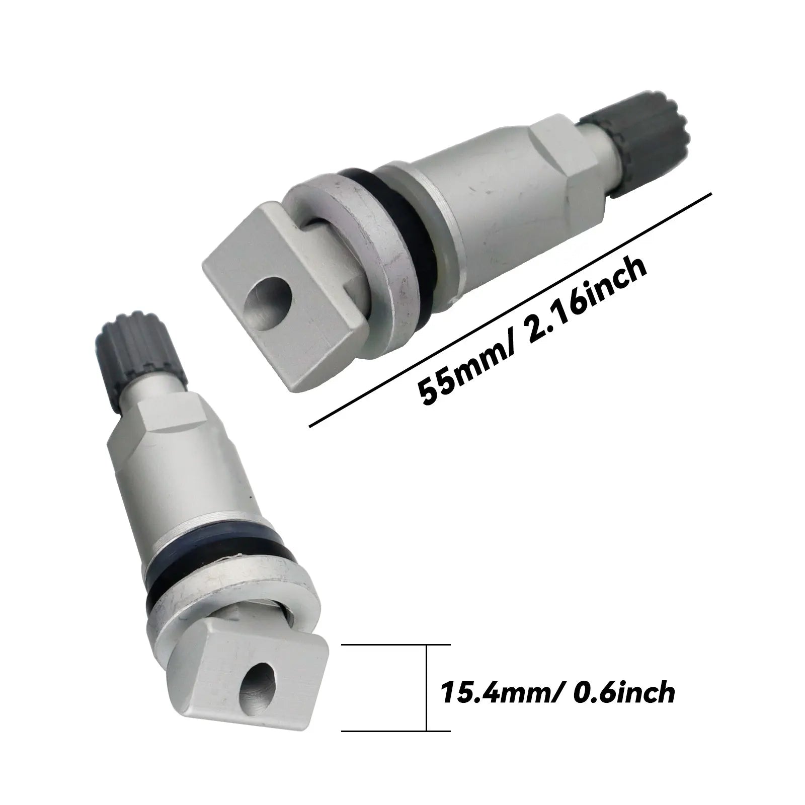 4x TPMS Valve Stems Replacement Repair Kit | Car Tire Pressure Monitoring Sensor close-up view