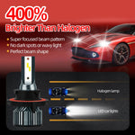 Roadsun 2pcs H13 9005/HB3 9006/HB4 H1 H4 H7 H11 High Low Beam LED Car Headlights, 30000LM 300W 6500K White Two-side CSP Chip