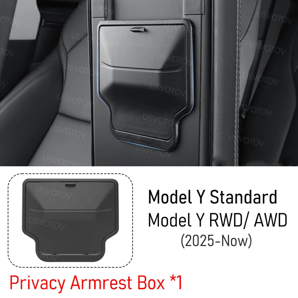 Center Console Organizer for Tesla Model Y Standard RWD 2026 Accessories Trunk Side Storage Box Cup Holder Brake Gas Pedal Cover