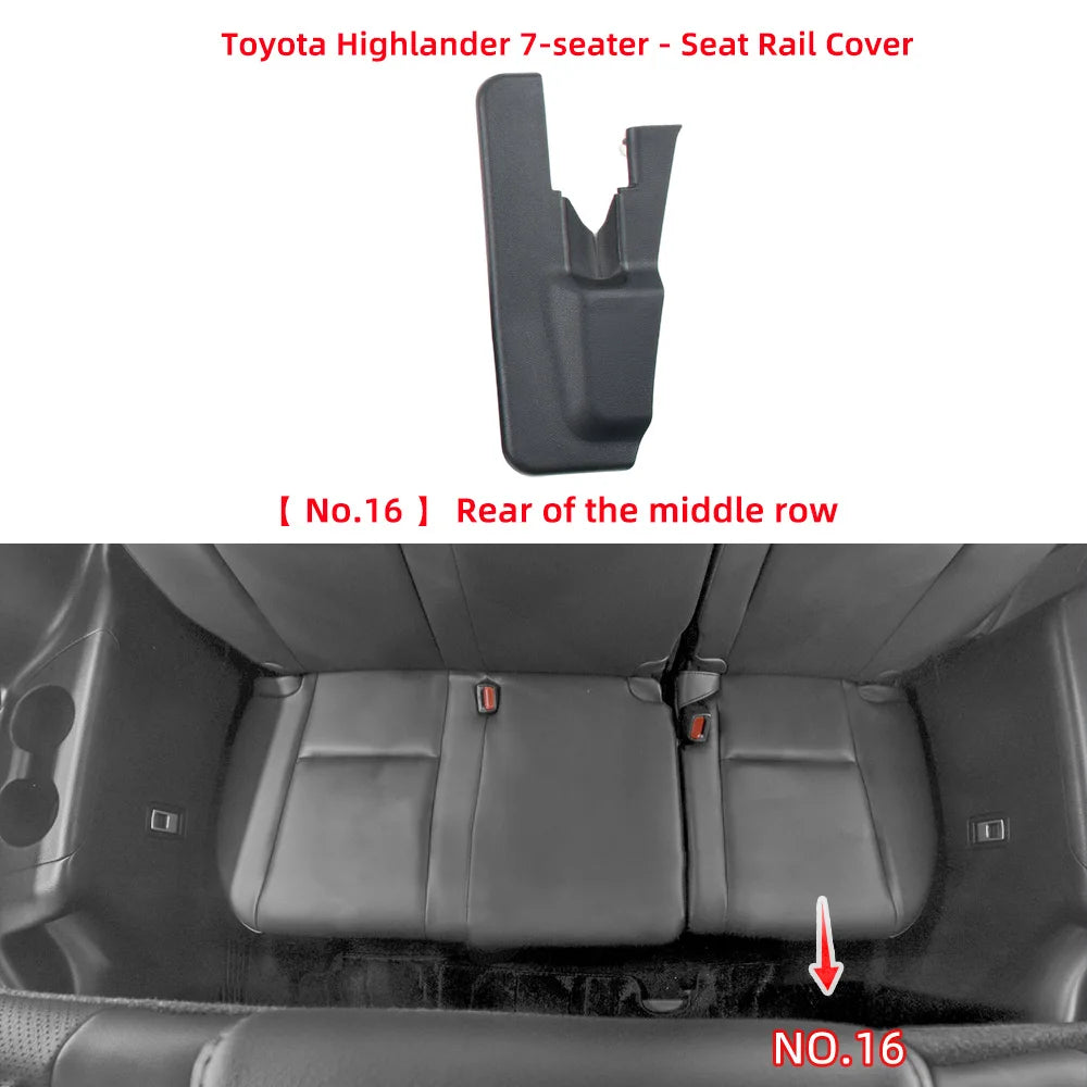 Car Rear Seat Rail Cover Replacement For Toyota Highlander XU40 XU50 2015-2021 2nd Ro alternate view