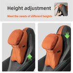 Car Neck Pillow Memorys Foam Protective Lumbar Back Support Breathable Car Headrest Cu close-up view
