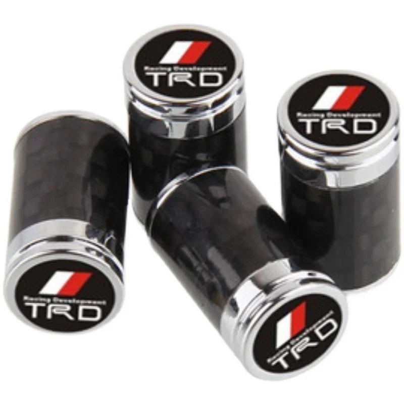 Toyota Valve Stem Caps | Set of 4 Aluminum Dust Covers detail view