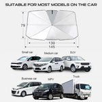 Car Windshield Sunshade Umbrella Silver UV Resistant Folding lifestyle view