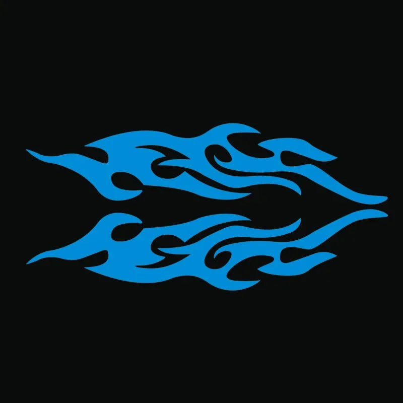 2Pcs Car Flame Stickers Car Truck Side Door Truck Bumper Window Lap Top Cut Vinyl Deca close-up view