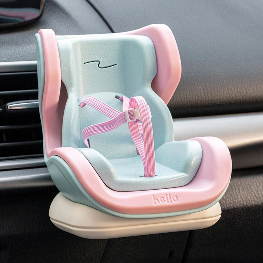 Car Safety Seat Cartoon Chair Model Car Doll Decorative Item Car Interior Accessories lifestyle view