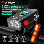 X-TIGER Bike Light Set Front Light with Taillight USB Rechargeable Easy Install 6 M additional angle