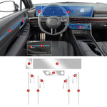 Interior Film for HYUNDAI SONATA 2024 2025 Center Console Screen Protective Film Anti-scratch Repair Clear Sticker Accessories