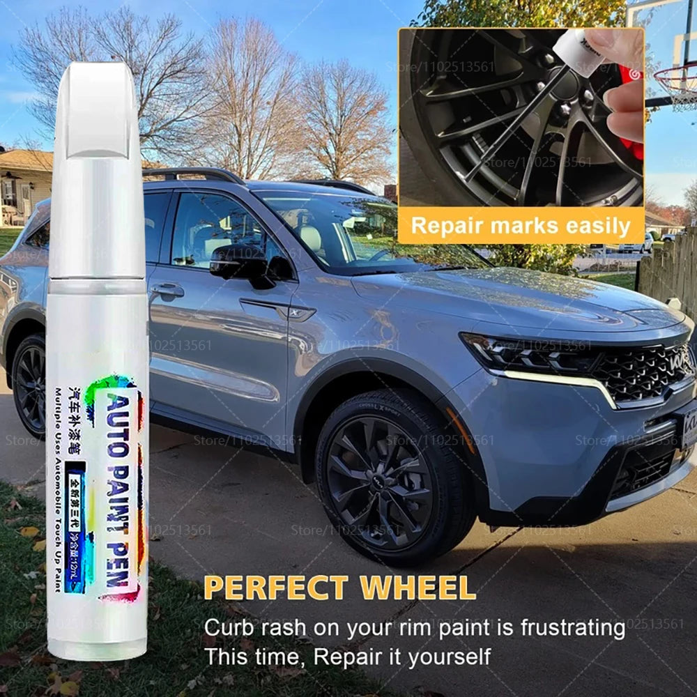 Gloss Black Rim Touch Up Paint Wheel Repair Kit | Quick Wheel Scratch Repair for Ca additional angle