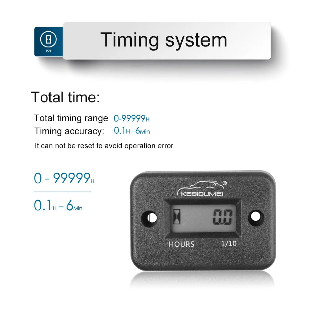 Digital LCD Hour Meter | Waterproof Engine Hour Tracker for Motorcycle ATV Marine lifestyle view