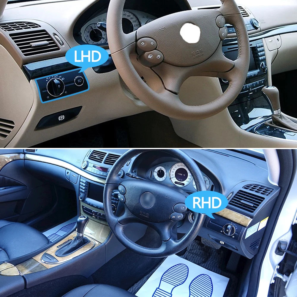 LHD RHD Front Dashboard Headlight Lamp Switch Cover Trim Replacement For Mercedes Benz W211 E Class 320 350 550 2003-2008