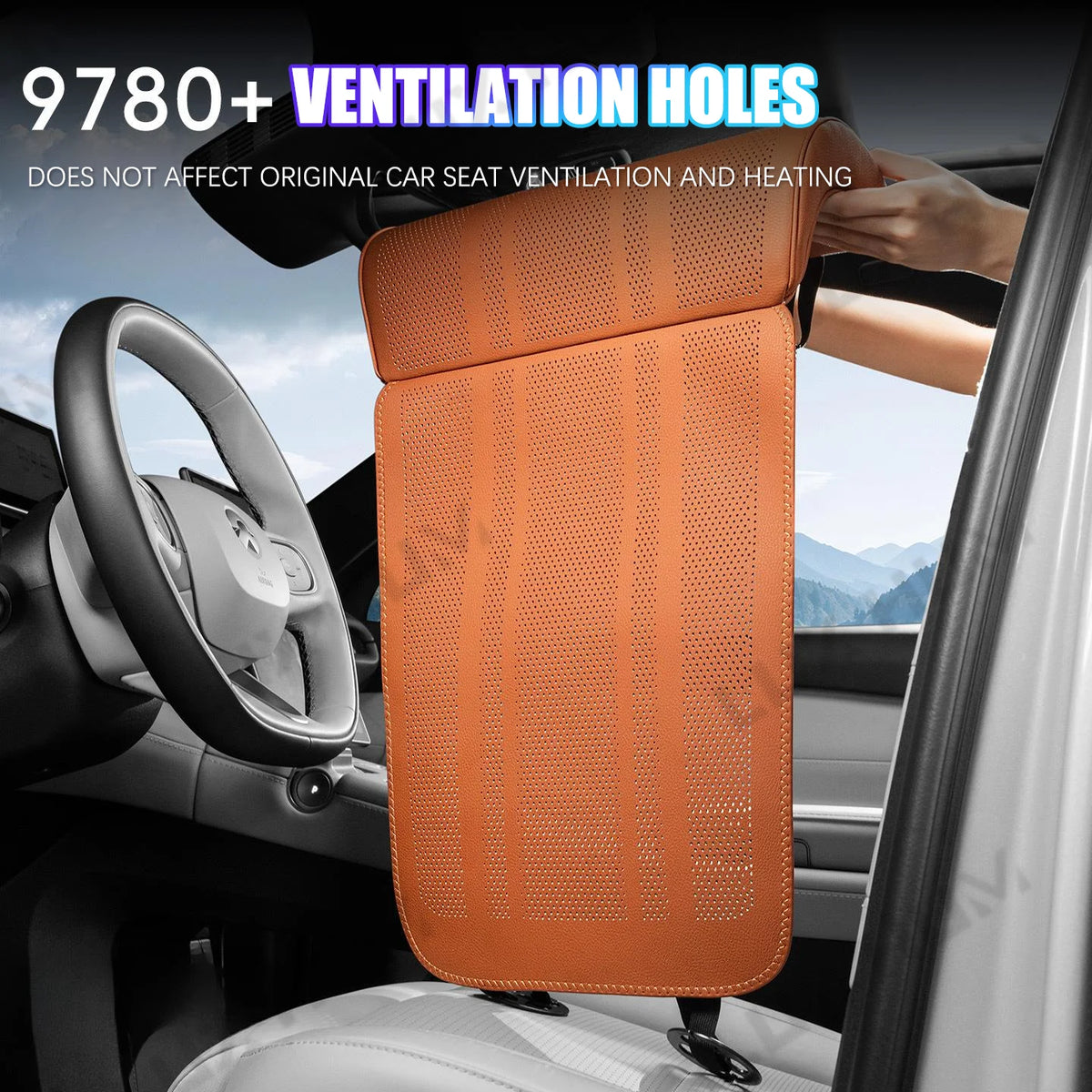 Car Seat Leg Extender Cushion with LED Rest close-up view