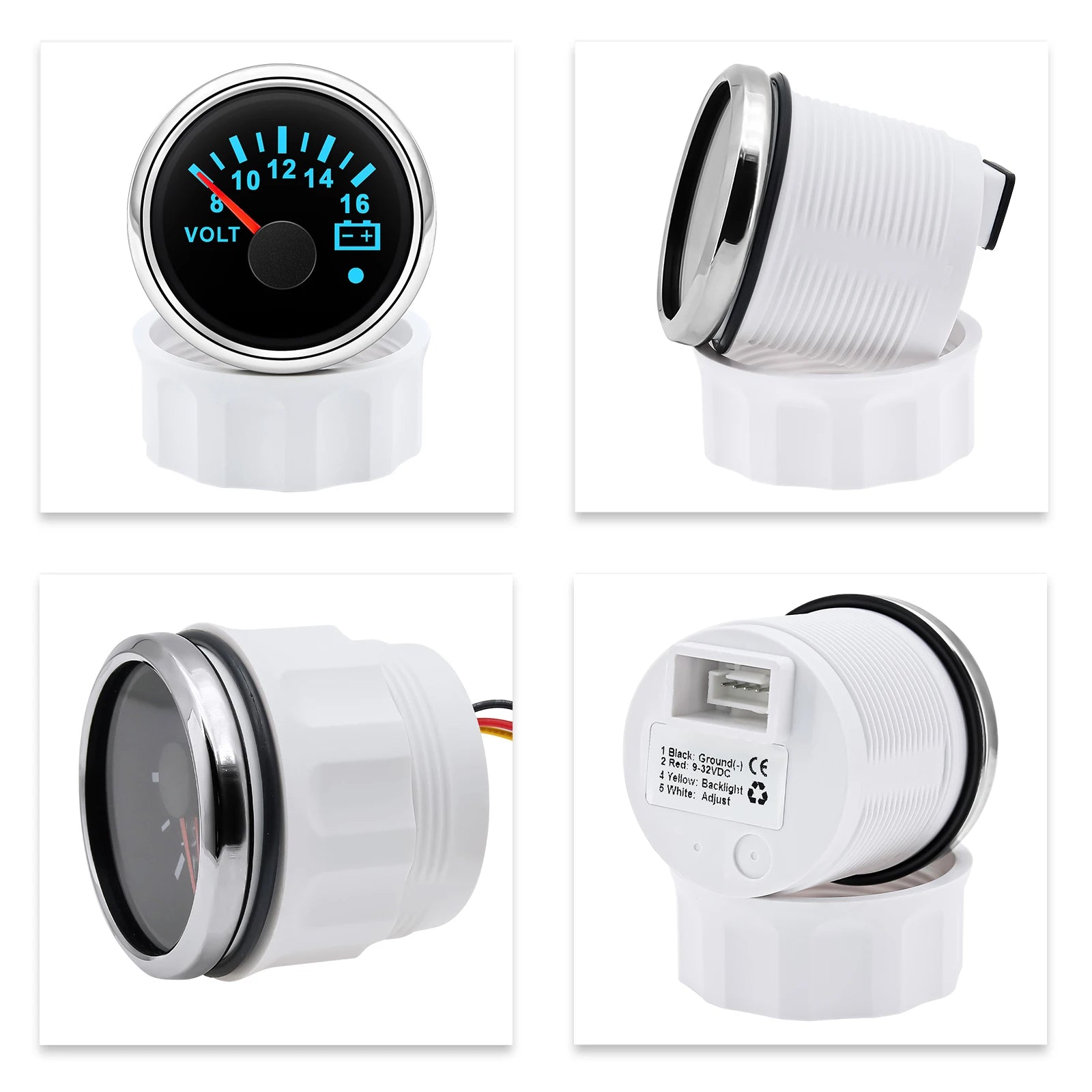 ZMFJH 7 Color Light 52mm Car Gauge Set | Fuel Water Level Voltmeter Oil Pressure Temp lifestyle view
