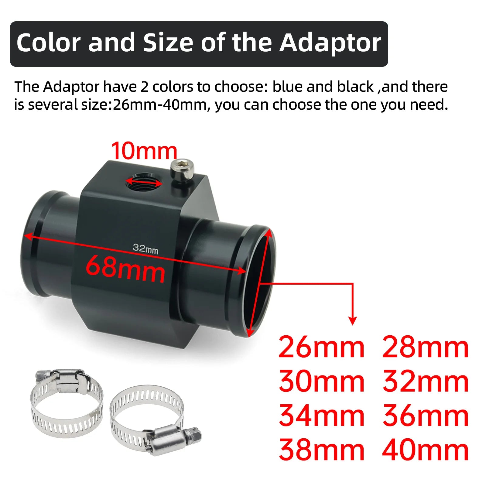 2 In 1 Car Water Temperature and Voltage Gauge | Digital LCD Display with 1/8 NPT Sens close-up view