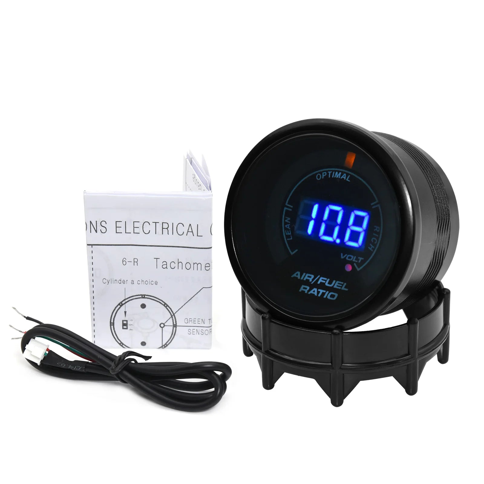 2 in 1 Racing Gauge 52mm Digital Car Gauge AFR with Narrowband O2 Oxygen Sensor Air additional angle
