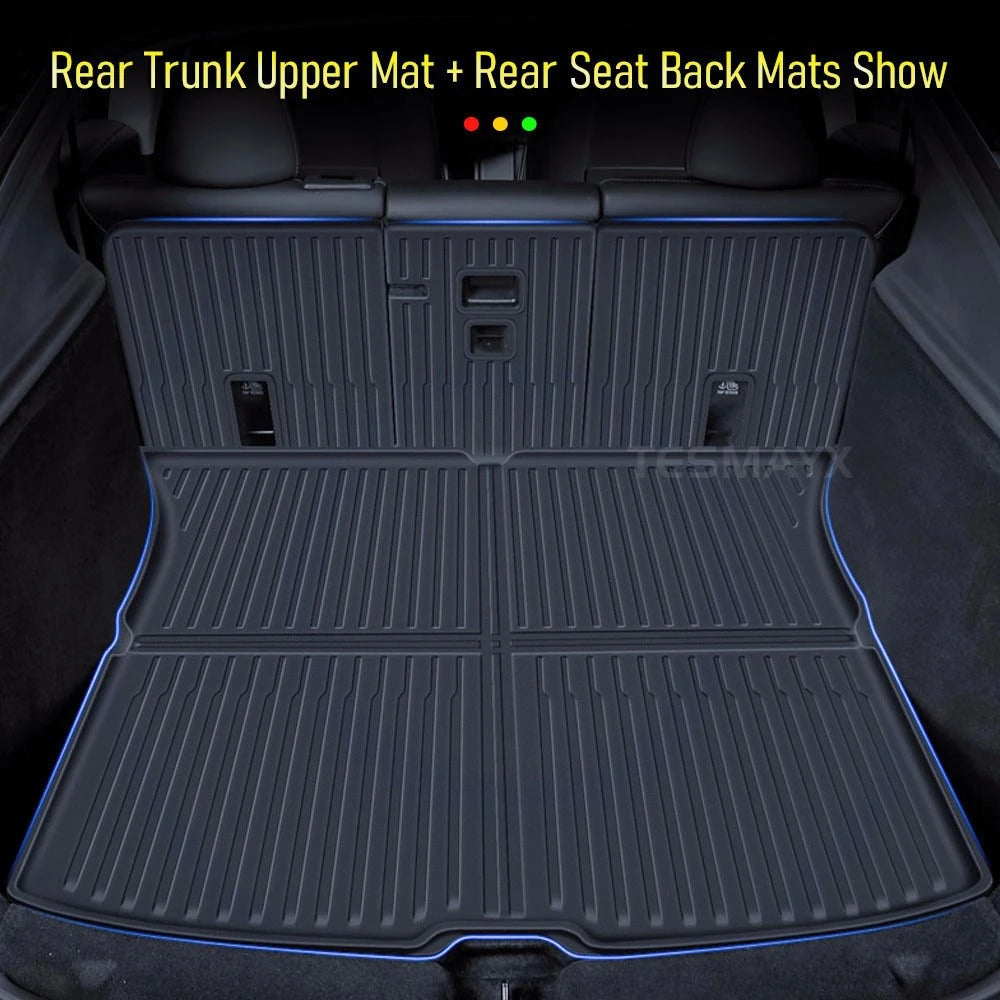 Tesla Model Y Juniper 2025–2026 Floor Mats | Cargo Liner, Trunk, Backrest & Kick Pads lifestyle view