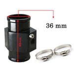 Blue and Black Aluminum Water Temp Gauge Adapter | 26-40mm Radiator Hose Sensor Pipe alternate view