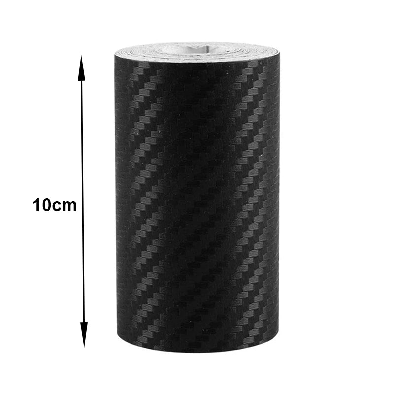 3D Nano Carbon Fiber Car Tape Black Car Door Edge Guards Side Mirror Anti-Scratch Coll close-up view