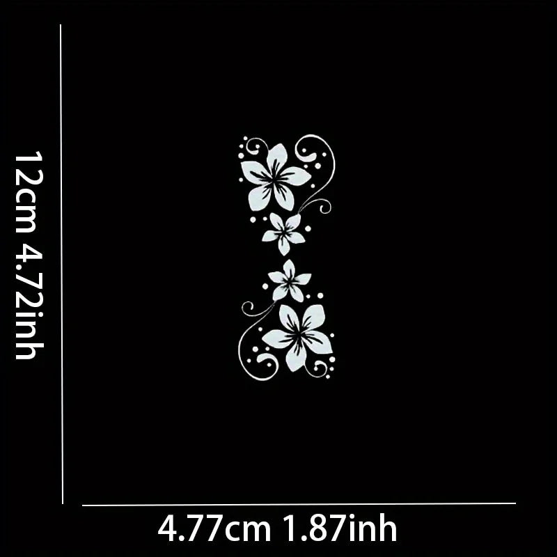 Vibrant Car Sticker Glossy Reusable Vibrant Flowers Pattern Vinyl Car Sticker Decal additional angle