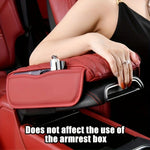 PU Leather Car Armrest Pad Organizer Bag Thicken Memory Foam Anti Scratch Pads Center Console Car Elbow Rest Protection Cushion