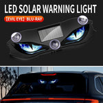 Solar Power Car Demon Eye Light Cool Flashing Warning Light Safety Suction Cup Install close-up view