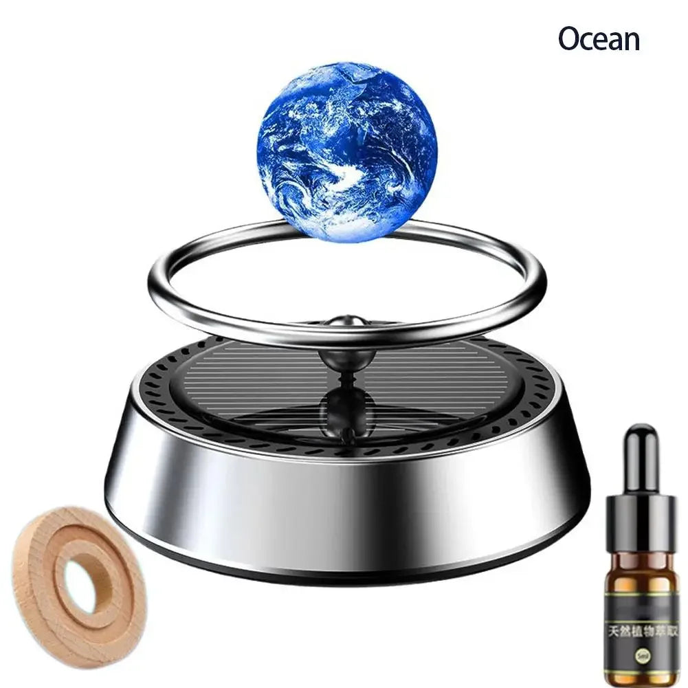 Solar Floating Planet Car Aromatherapy Diffuser Gravity Metal Scent Long-Lasting High-End Rotation Interior Sensing Z6C8