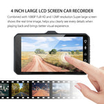 4-Inch Touch Screen Dual-Lens Car DVR | 1080P Dash Cam with Parking Monitor detail view