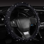 Universal Steering Wheel Cover with Black Crystal Rhinestones Car Breathable Anti-Sli lifestyle view