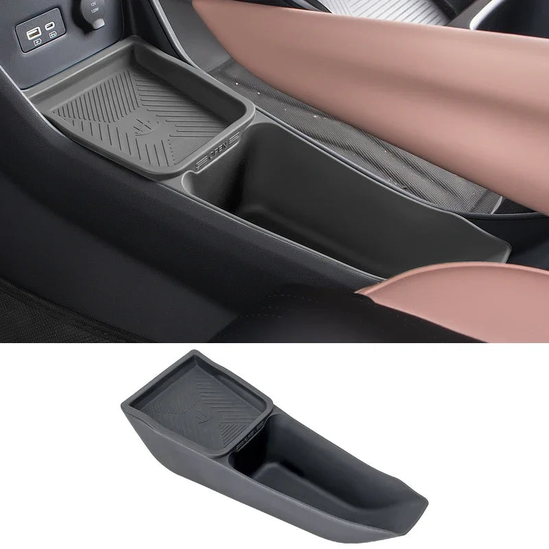 Car Central Control Storage Box For BYD Seagull Armrest Double Storage Box Silicone Inte detail view