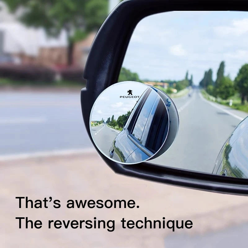 360° Car Rearview Mirror Small Round Blind Spot Mirror | Peugeot All Series Auto Acce lifestyle view