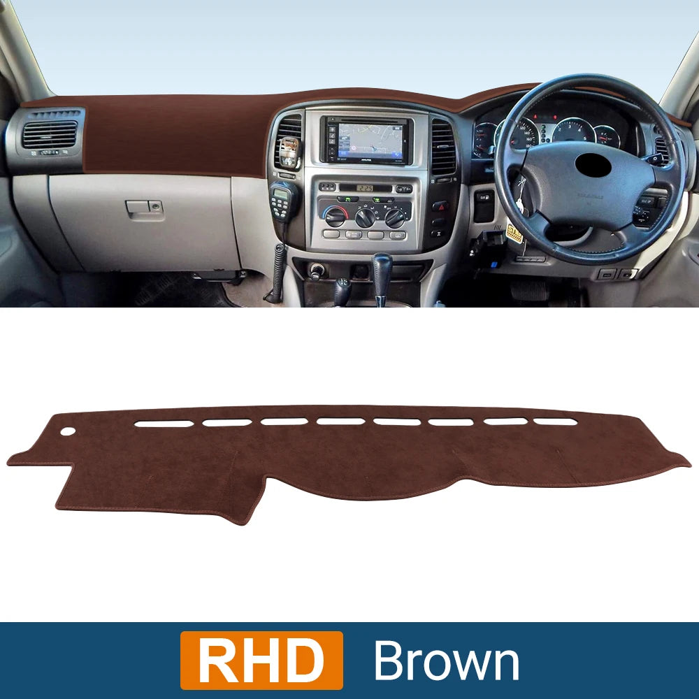 Toyota Land Cruiser 100 LC100 Dashboard Cover | Anti-UV Carpet Non-Slip Mat 1998-2007 alternate view