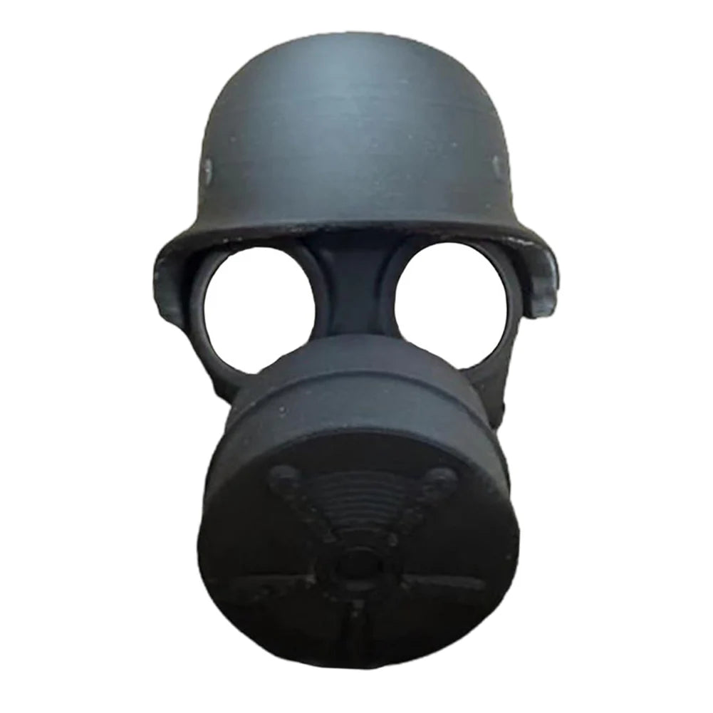 Gas Mask Trailer Hitch Cover | Unique Rust-Proof Helmet Plug for Receiver Tube additional angle