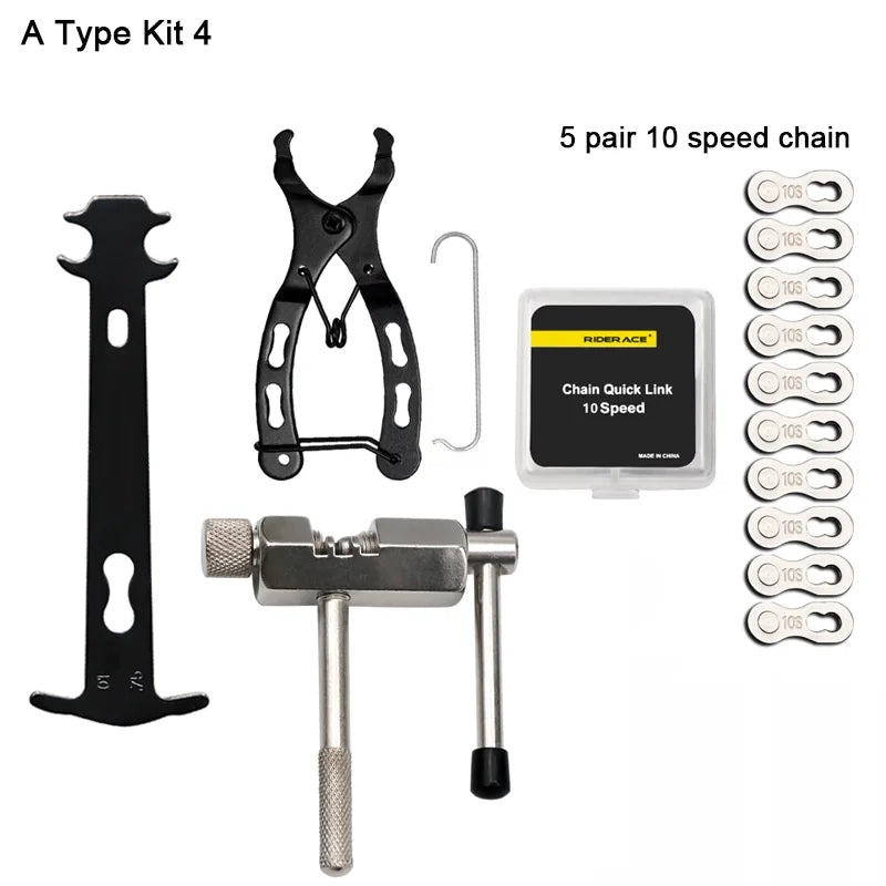 Bicycle Repair Tool Set Chain Wear Checker 6/7/8/9/10/11 Speed Joint Magic Buckle M additional angle