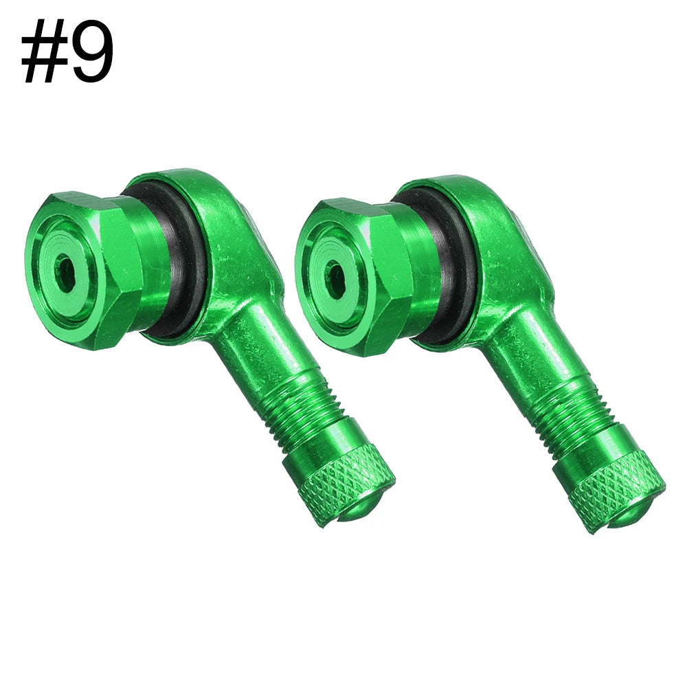 90 Degree CNC Motorcycle Tire Valve Stems | Leak-proof 2-Piece Set for Bikes and Scoo alternate view