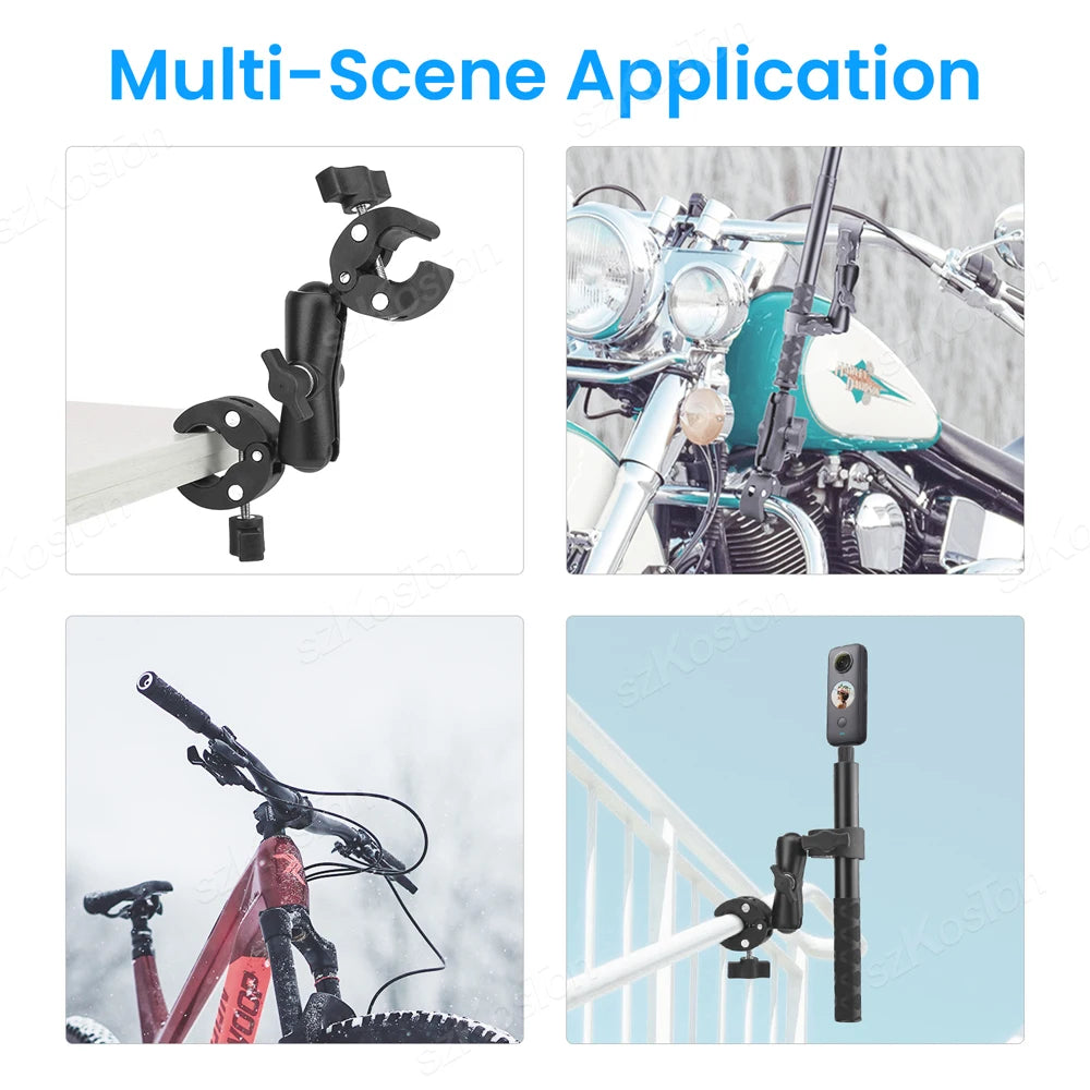 For Insta 360 X4 X5 Go Pro 13 12 11 10 9 DJI Action 6 Bicycle Motorcycle Selfie Stick close-up view