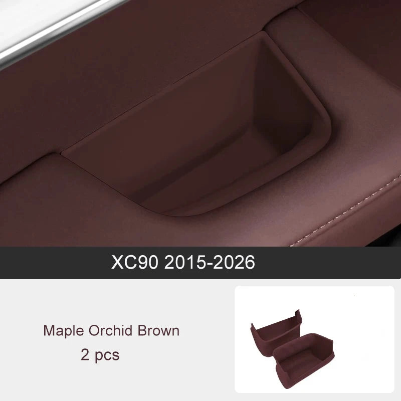For Volvo XC90 Door Armrest Storage Box Silicone Pad Handle Box Pad 2015-2026 Car Deco close-up view
